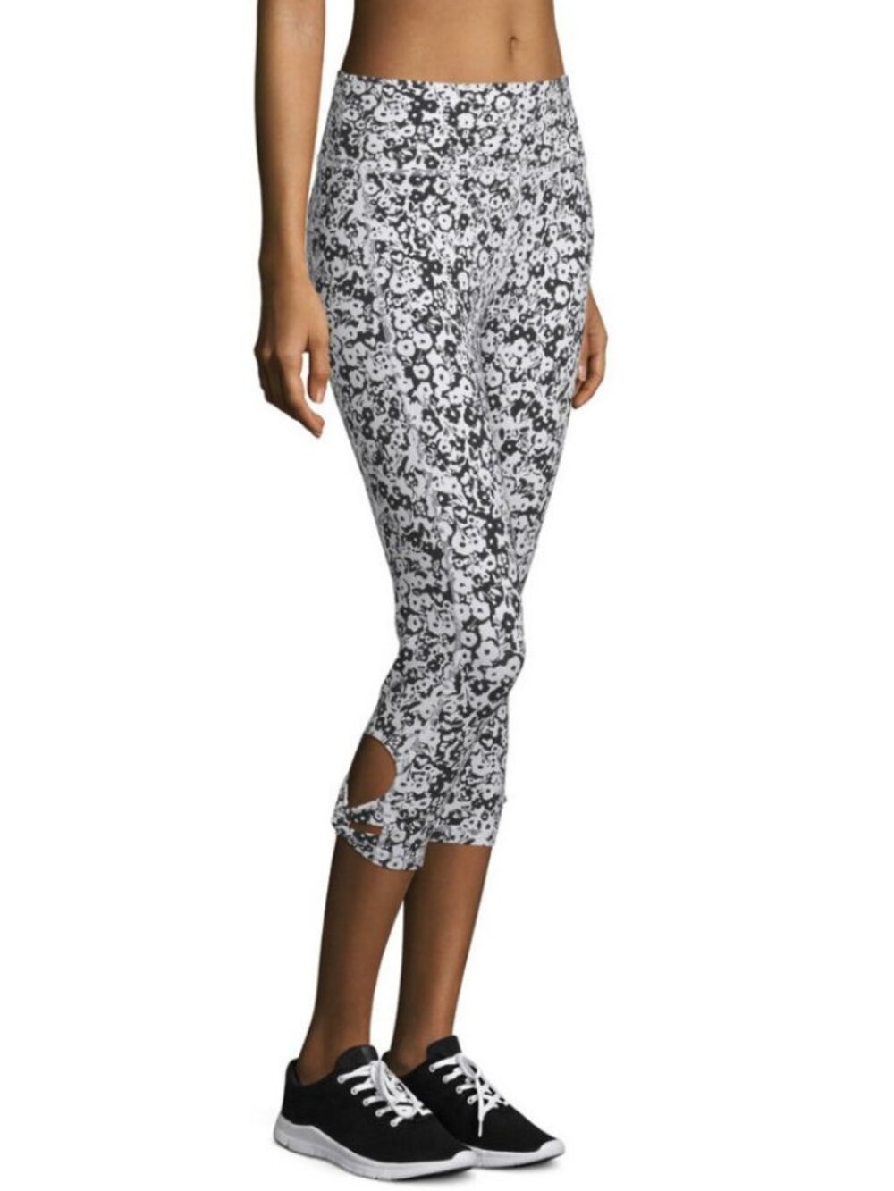 New Xersion Side Knot Floral Pattern Capris XL